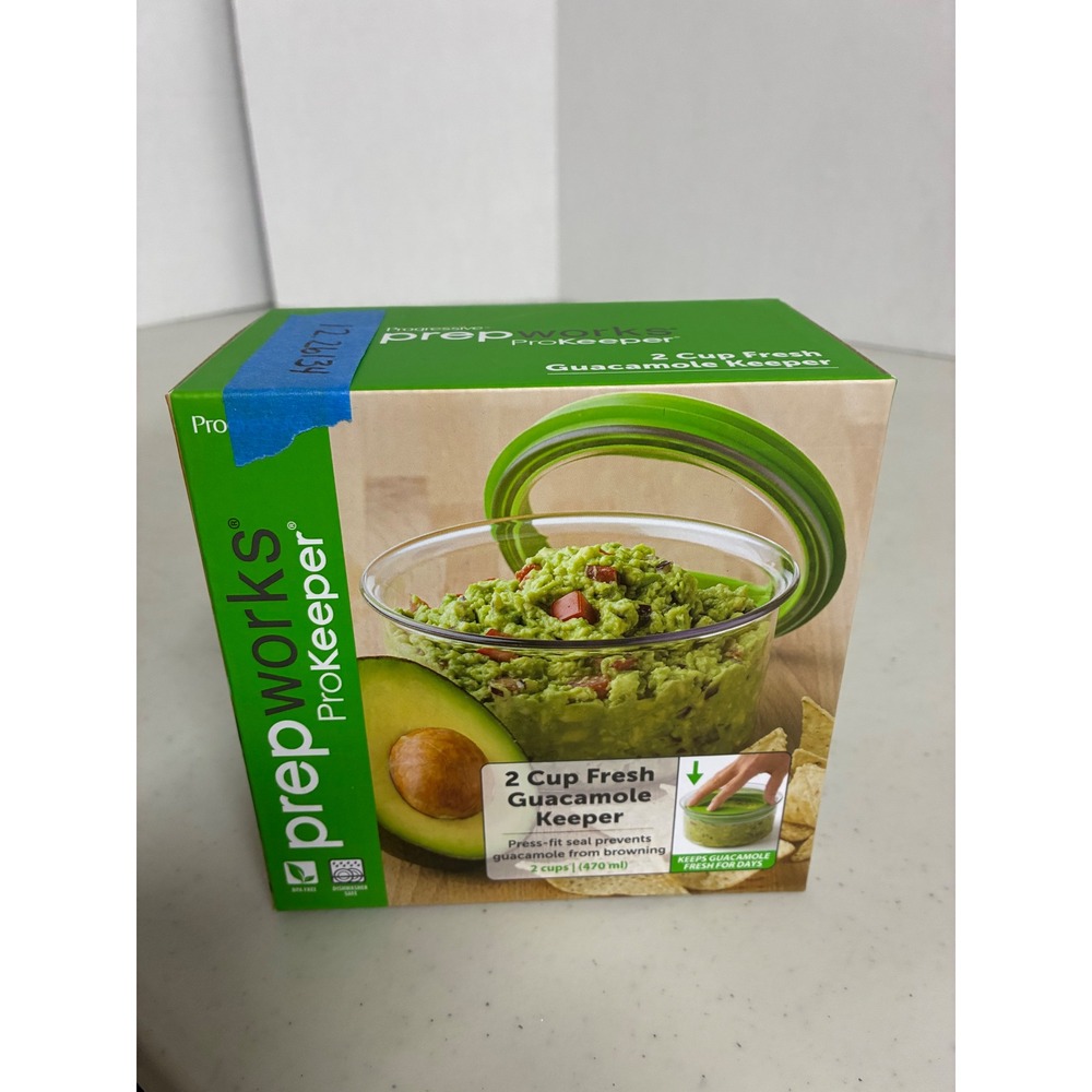 Progressive PrepWorks ProKeeper 2 Cup Fresh Guacamole Keeper Green Clear New